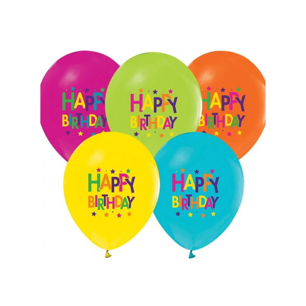 Balony Premium Happy Birthday Zestaw balonów na urodziny dla dziecka 5szt