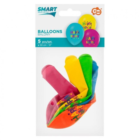 Balony Premium Happy Birthday Zestaw balonów na urodziny dla dziecka 5szt