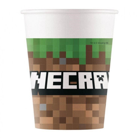 Kubeczki papierowe Minecraft TNT 200 ml 8 szt. Kubeczki na urodziny