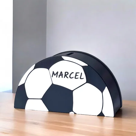 A personalized piggy bank for kids - Soccer Ball Birthday Gift for Children