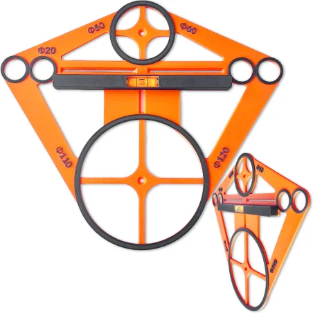 Template for Geberit Tile Hole Patterns with Spirit Level for Toilet KAJAWIS