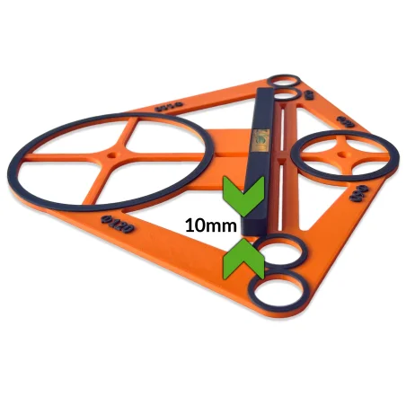 Template for Geberit Tile Hole Patterns with Spirit Level for Toilet KAJAWIS