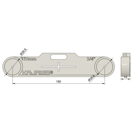 Szablon wzornik do poziomowania krzywek 150 mm mocowanie baterii z libellą