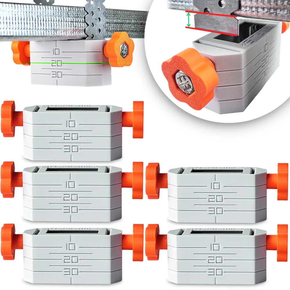 5x UCHWYT DO POZIOMOWANIA sufitu podwieszanego SHORT GRIP profil CD60 ES