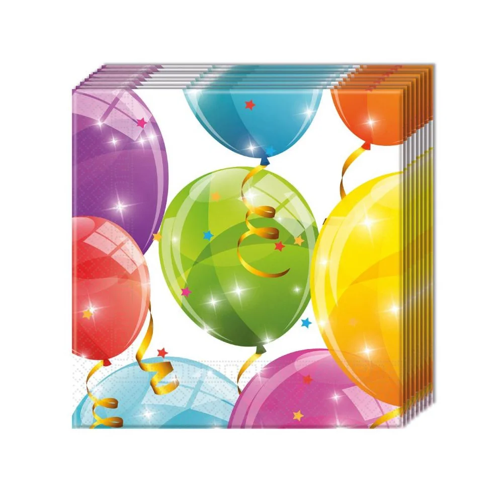 Birthday Napkins with Balloons 33 cm 20 pcs Birthday Party