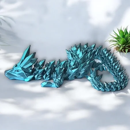 3D Dragon Figurine Crystal Dragon 42cm Room Decoration