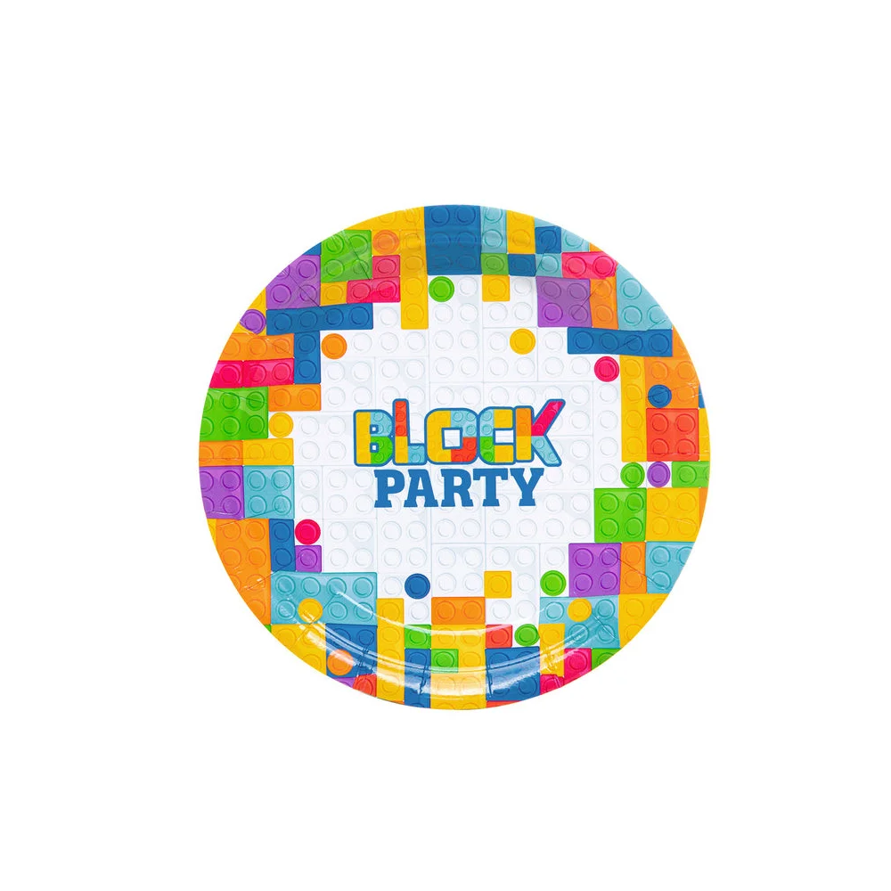 Paper Plates for a Block Party Birthday - Set of 6 Birthday Decorations