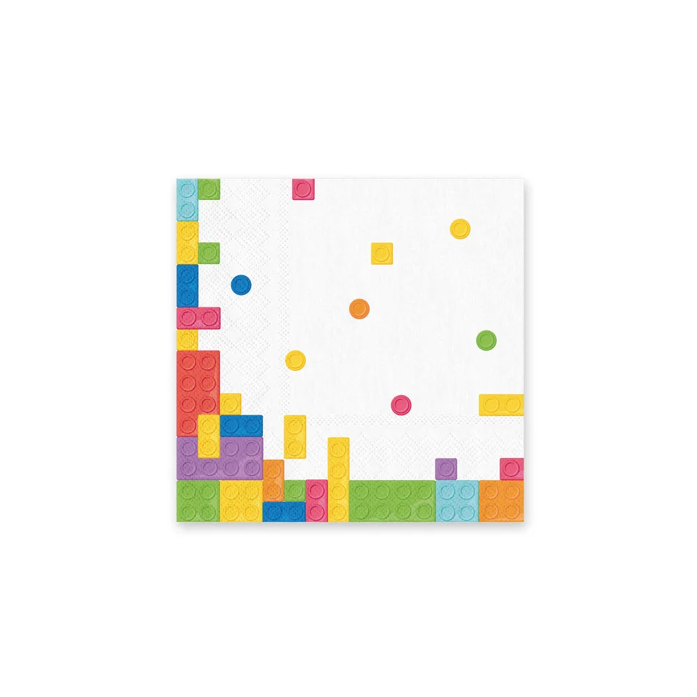 Birthday Napkins Blocks 10pcs Birthday Decoration for the Block Fan