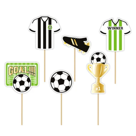 Soccer Ball Cake Topper Decoration for Cupcakes Picks Football Decorations
