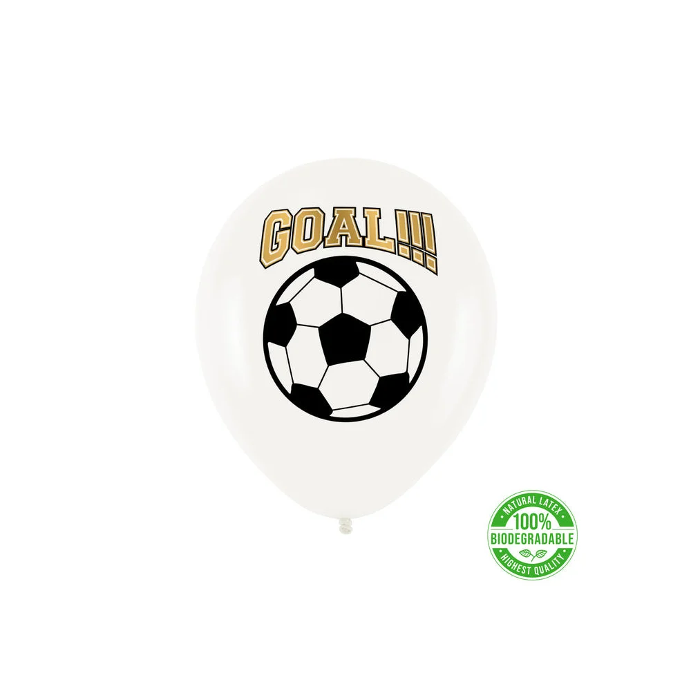 Biodegradable Balloons Soccer Birthday Set 6pcs