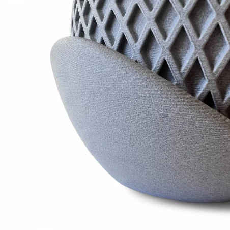 Unbreakable 11cm Matte Gray Concrete Planter Modern Home KAJAWIS