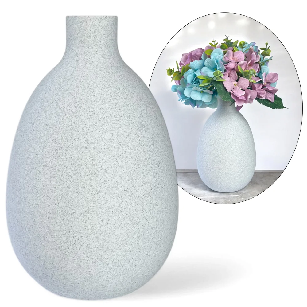 Smooth Marble Vase 22 cm