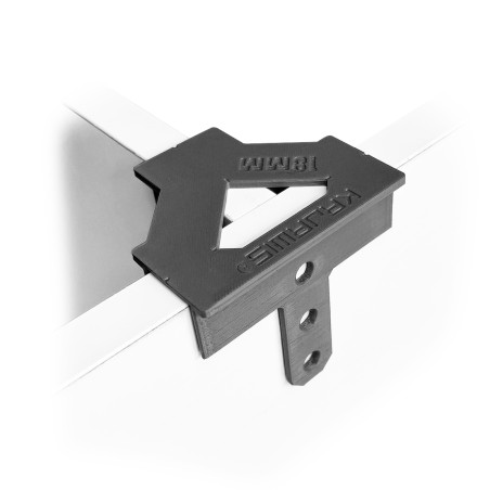 Uchwyt stolarski 4xT 3 otwory pod BLUM do płyty montażowej 18mm kątowy
