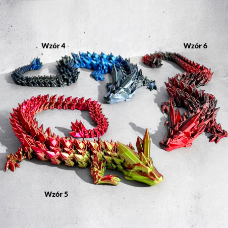 copy of Smok 3D Dragon Figurka smoka Kryształowy smok 42cm Dekoracja pokoju
