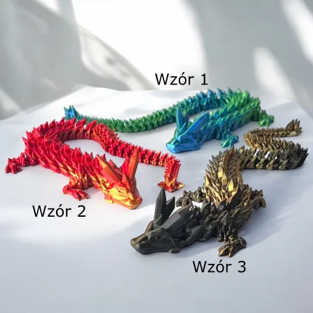 3D Dragon Figurine Crystal Dragon 35cm Room Decoration