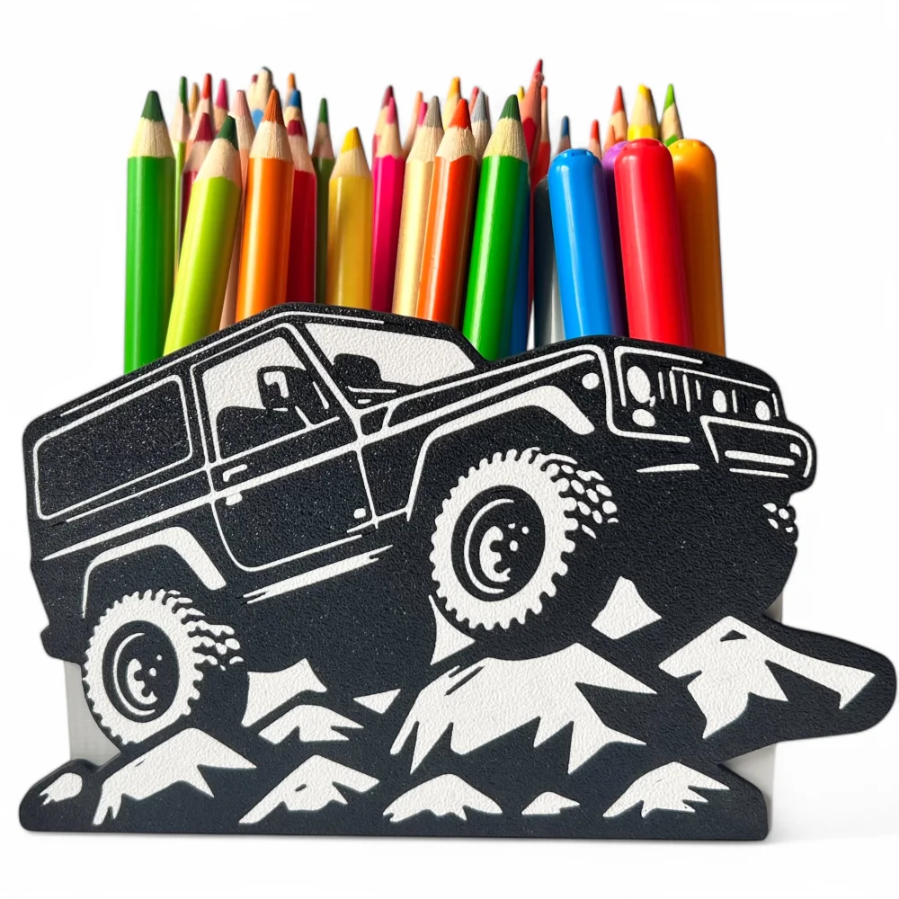 Desk Organizer with an Offroad 4x4 Theme