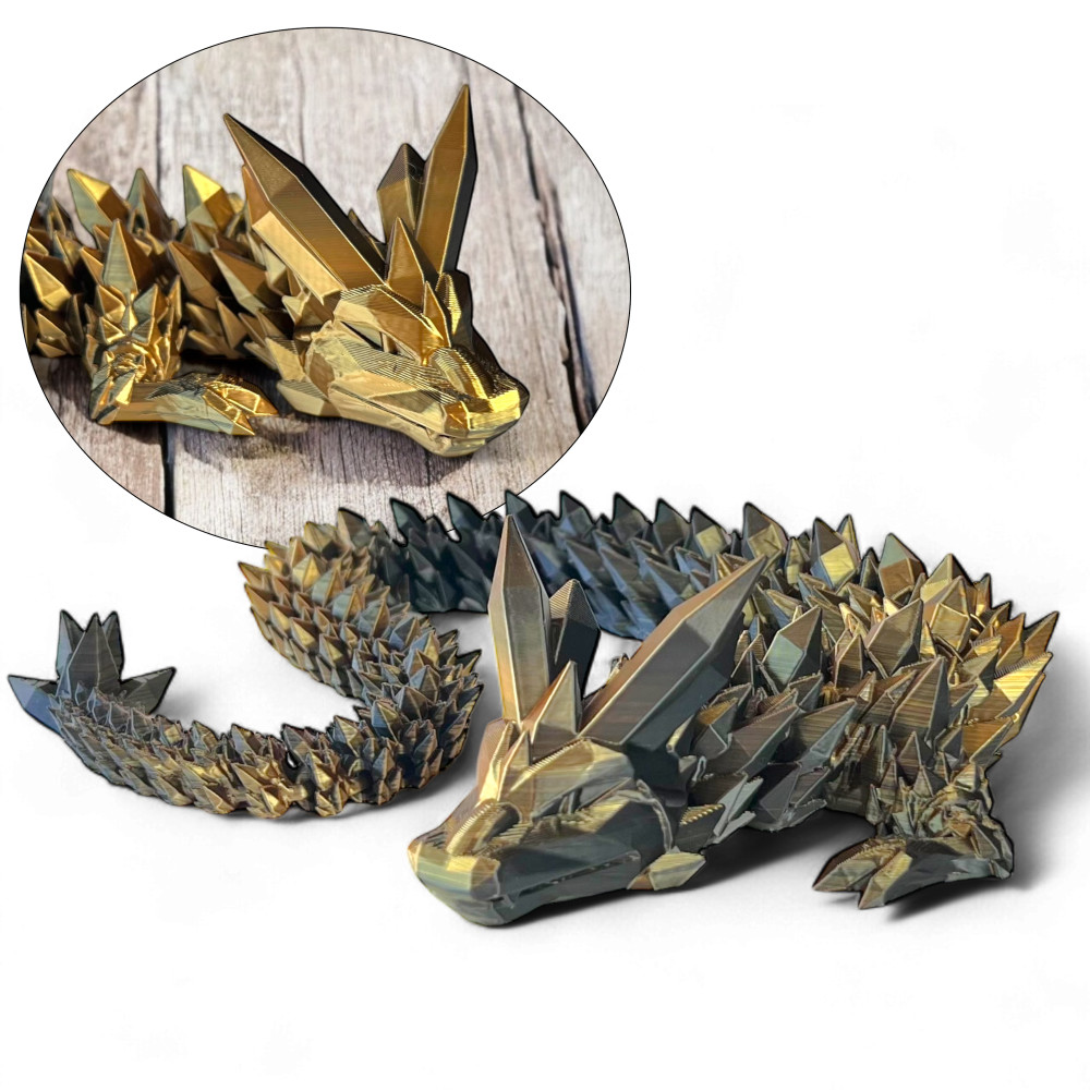 copy of Smok 3D Dragon Figurka smoka Kryształowy smok 42cm Dekoracja pokoju