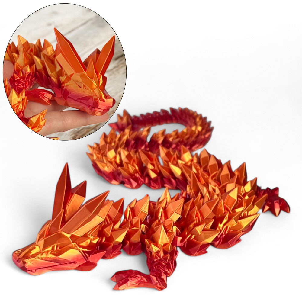 copy of Smok 3D Dragon Figurka smoka Kryształowy smok 42cm Dekoracja pokoju
