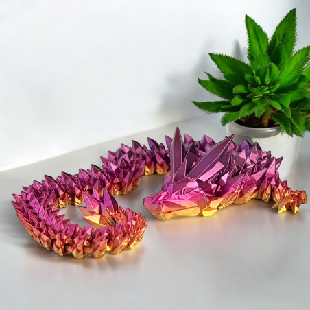 copy of Smok 3D Dragon Figurka smoka Kryształowy smok 42cm Dekoracja pokoju