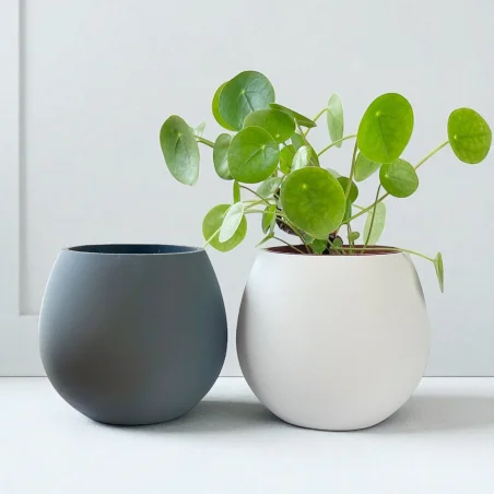 DUŻA DONICZKA SZARA ø 11.5CM