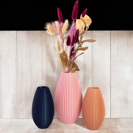 Shatterproof Scandinavian Modern 3D Vase for Artificial Flowers