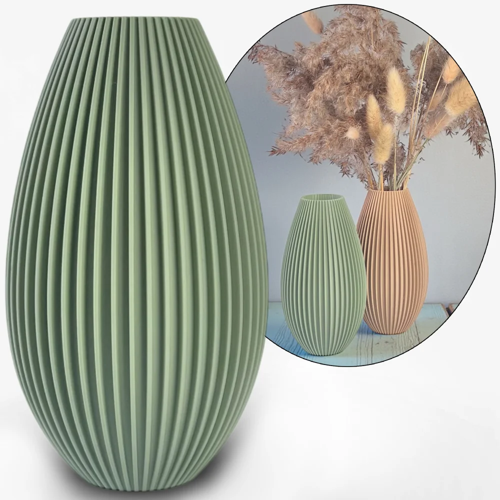 Shatterproof Scandinavian Modern 3D Vase for Artificial Flowers