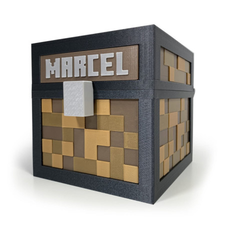 Pudełko XL z imieniem w stylu Minecraft EKO