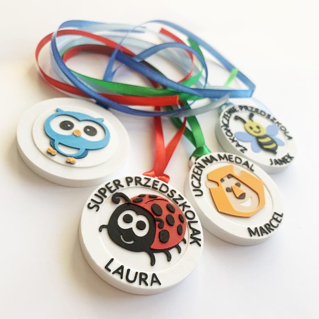 Medal dla dzieci 3D ZAKOŃCZENIE PRZEDSZKOLA – zdjęcie 3