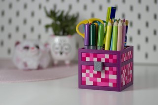 Organizer biurko w stylu Minecraft