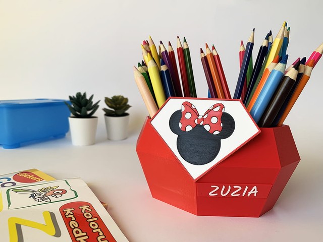 Duży organizer na kredki Changer wzory Przybornik na biurko dla dziecka – zdjęcie 19