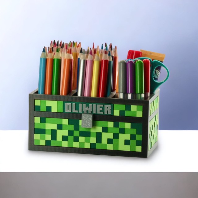 Organizer z imieniem na biurko w stylu Minecraft – zdjęcie 5