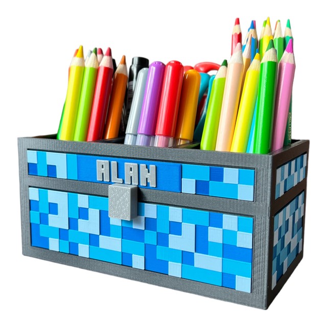 Organizer z imieniem na biurko w stylu Minecraft – zdjęcie 4