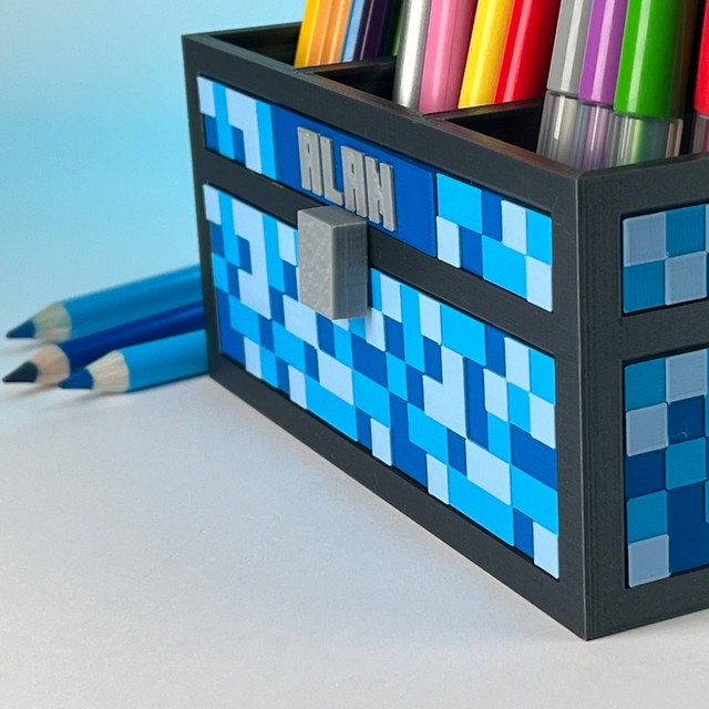Organizer z imieniem na biurko w stylu Minecraft – zdjęcie 5
