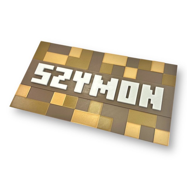Tabliczka na ścianę/drzwi w stylu Minecraft 3D – zdjęcie 4