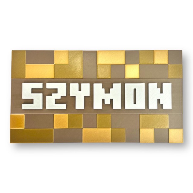 Tabliczka na ścianę/drzwi w stylu Minecraft 3D – zdjęcie 5