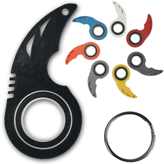 Keyrambit brelok do kluczy wzory spinner – zdjęcie 3