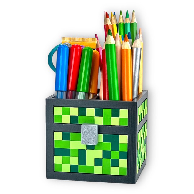 Organizer M na biurko w stylu Minecraft BIO