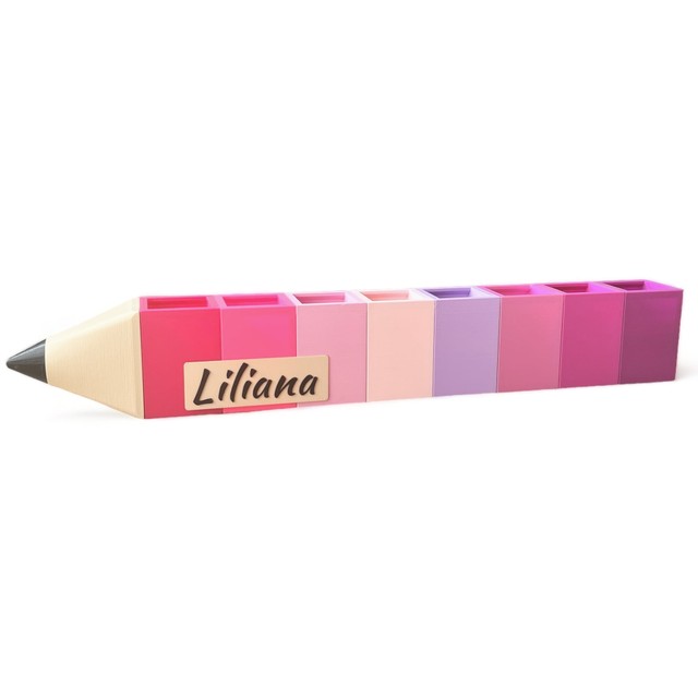 Sorter na biurko przybornik na kredki 8 pink – zdjęcie 3
