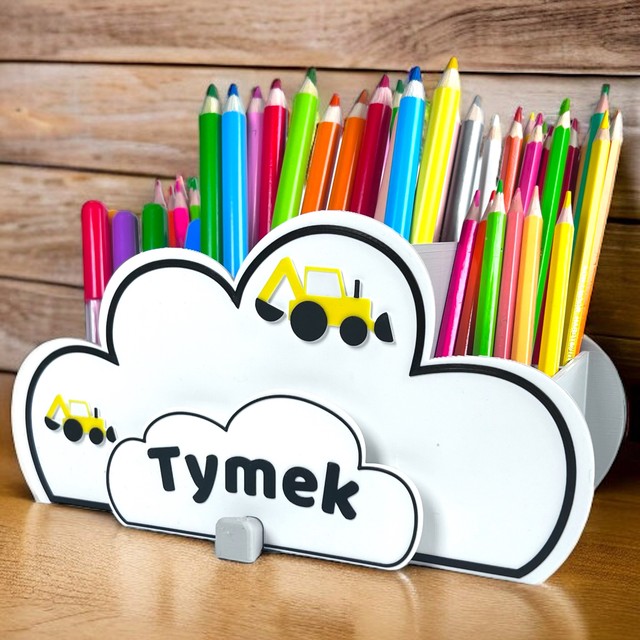 Organizer na kredki Chmurka z imieniem BIO – zdjęcie 3