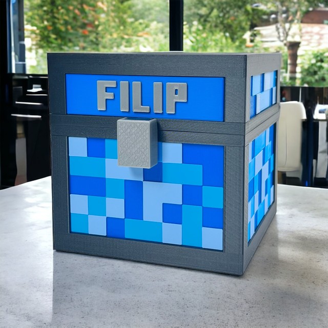 Pudełko XL z imieniem w stylu Minecraft EKO – zdjęcie 3