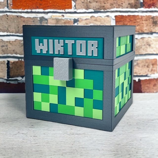 Pudełko XL z imieniem w stylu Minecraft EKO – zdjęcie 3