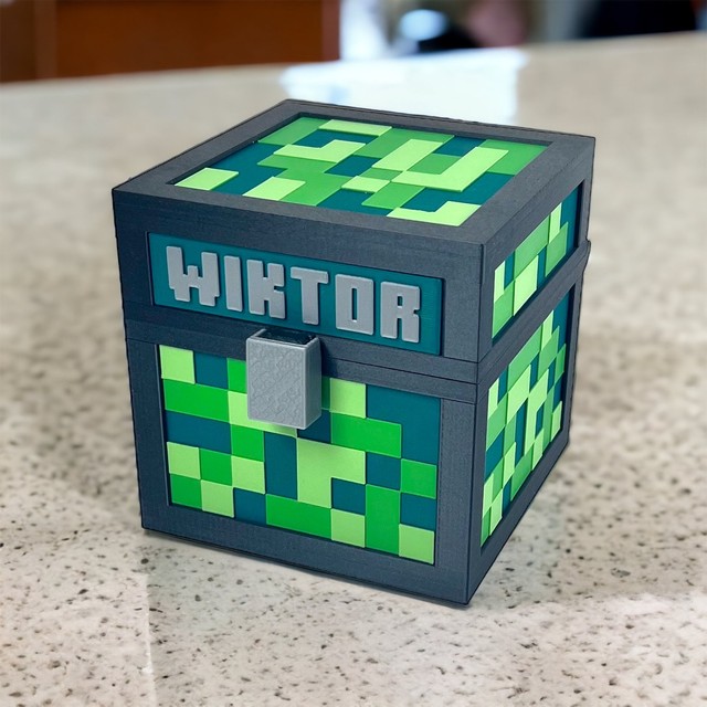 Pudełko XL z imieniem w stylu Minecraft EKO – zdjęcie 4