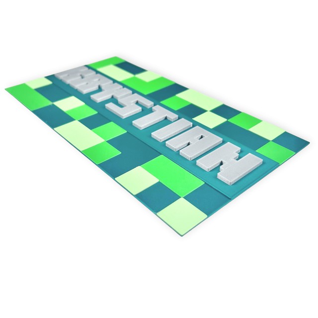 Tabliczka na ścianę/drzwi w stylu Minecraft 3D – zdjęcie 2
