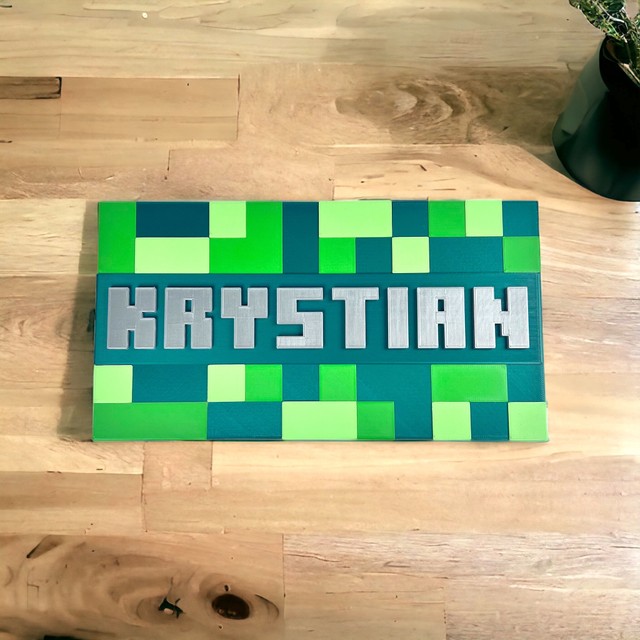 Tabliczka na ścianę/drzwi w stylu Minecraft 3D – zdjęcie 5