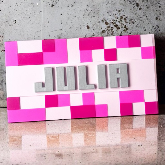 Tabliczka na ścianę/drzwi w stylu Minecraft 3D – zdjęcie 3