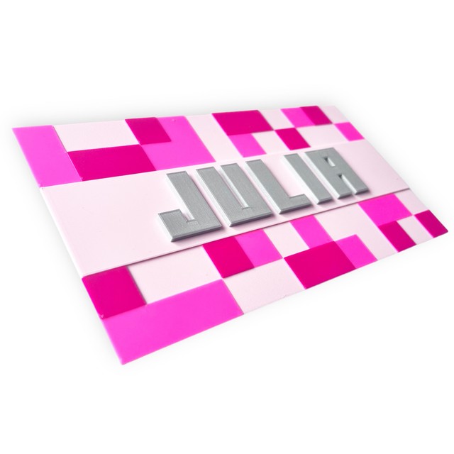 Tabliczka na ścianę/drzwi w stylu Minecraft 3D – zdjęcie 4