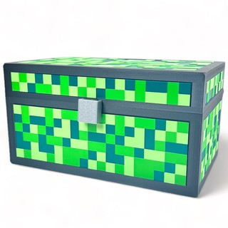 Skrzynia XXL w stylu Minecraft zielona