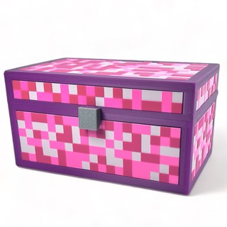 Skrzynia pudełko w stylu Minecraft XXL różowa