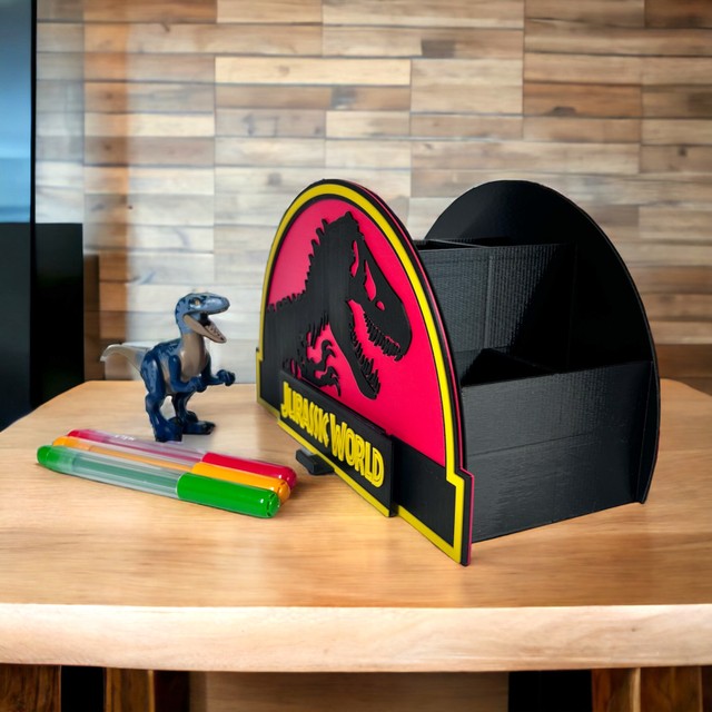 Organizer na biurko z szufladką w stylu Jurassic – zdjęcie 7