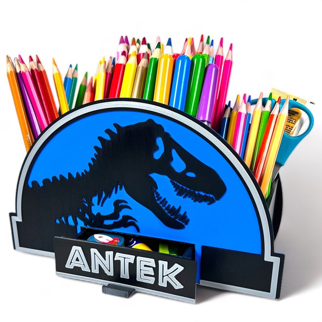 Przybornik na kredki w stylu Jurassic – zdjęcie 5